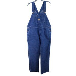 Big Ben Mens 48x32 Denim Bib Overalls Blue High Rise Full Leg Style Durable Work
